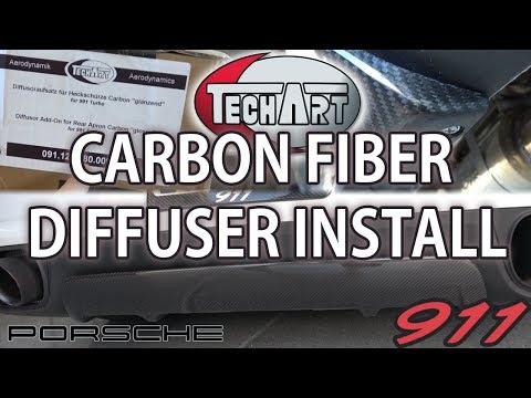 TechArt Carbon Fiber Diffuser Porsche 991 Install (Round 2)
