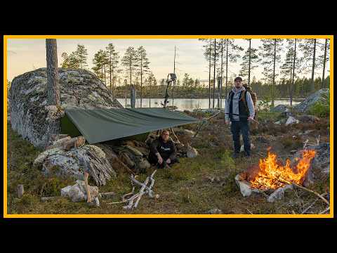 2 Tage Überleben in Schwedens Wildnis – Bushcraft, Survival & Sturm im Shelter 🌪️| Naturensöhne