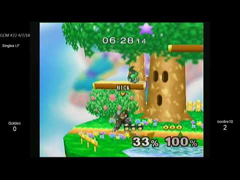 GCM 22 SSBM - Golden (C. Falcon) vs. bonfire10 (Sheik) - Melee LF
