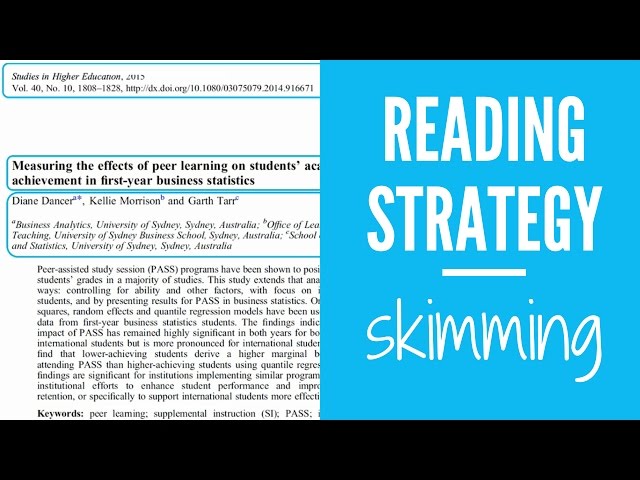 הגיית וידאו של skimming בשנת אנגלית