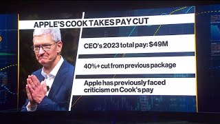 Apple CEO Cook Takes More Than 40% Pay Cut