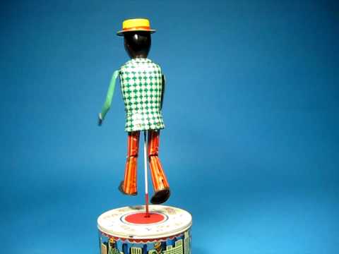 STRUTTING SAM TIN TOY DANCER MADE IN JAPAN HAJI 50's