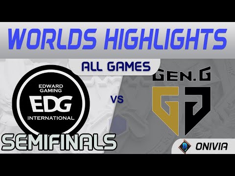 EDG vs GEN Highlights ALL GAMES Semifinals Worlds 2021 EDward Gaming vs Gen G by Onivia