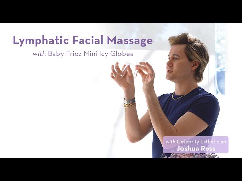 Lymphatic Drainage Massage using Baby Frioz Mini Icy Globes with Joshua Ross | Sonage Skincare