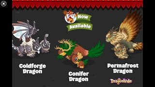 How to breed the Coldforge, Permafrost, and Conifer dragons in Dragonvale!