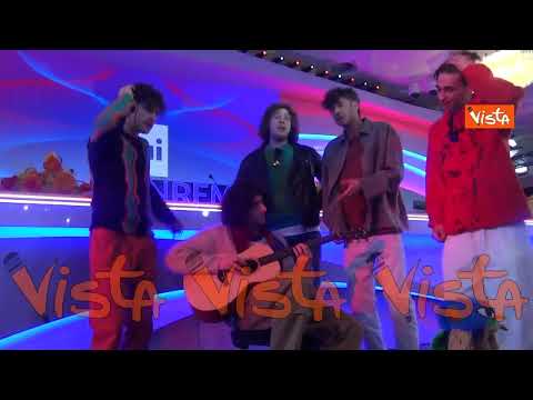 Sanremo, i Colla Zio cantano un inedito in conferenza stampa