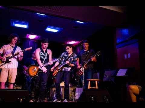 Lukes Altman - 2nd from the right wearing Glasses. Performance at Berklee Music College