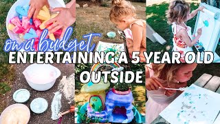 HOW TO ENTERTAIN A 5 YEAR OLD OUTSIDE ON A BUDGET| Activities for Kids| Tres Chic Mama