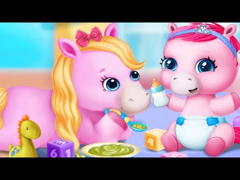 Fun New Born Pony Pet Care - Pony Sisters Baby Horse Care - MH Baby Games