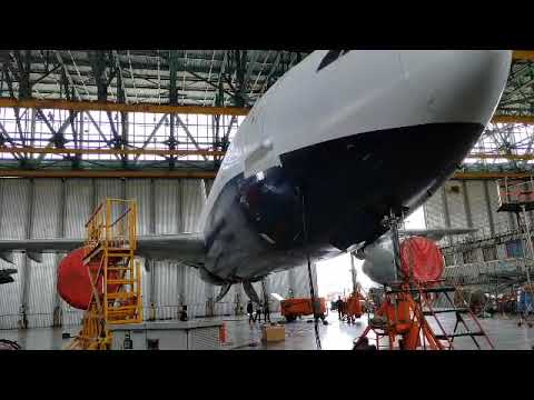 Airbus A300B4 C-check in "Uzbekistan Airways Technics"; Tashkent, Uzbekistan.