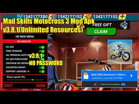 Mad Skills Motocross 3 Mod Apk Unlimited Money And Gold All Unlocked 2025 No Password