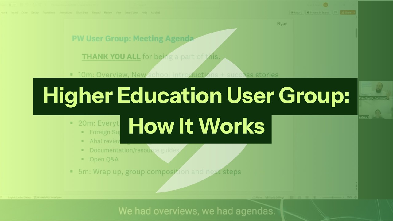 Higher Education User Group: How It Works