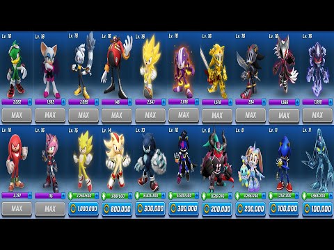 Sonic Forces Speed Battle: Use My Top 20 Characters to Finish My Bonus Stage All Characters Unlocked