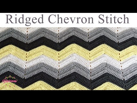 Super Easy Crochet - Ridged Chevron / Zig Zag Stitch (step by step)