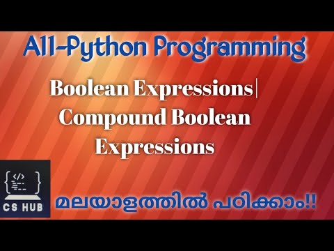 Boolean Expressions Compound Boolean Expressionspython Programming Malayalam