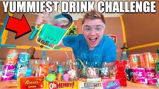 SWEETEST DRINK IN THE WORLD CHALLENGE!! 😋🥤 Gummy, Nutella, Reese&#39;s Pieces, Mars Bar &amp; More