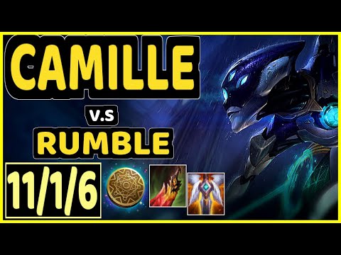 B4DD (CAMILLE) vs RUMBLE - 11/1/6 KDA TOP GAMEPLAY - BR Ranked MASTER