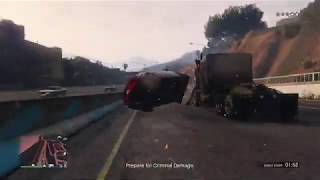 Plowing Thru Traffic in Los Santos - GTA 5 Online (Xbox One)