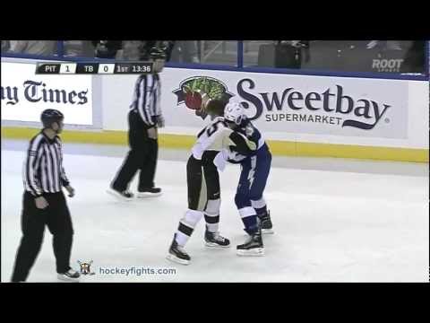 Deryk Engelland vs Pierre-Cedric Labrie Jan 15, 2012