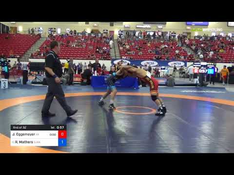 2018 Marine Corps US Open/Senior Men's Freestyle 65 Rnd Of 32 - James Eggemeyer (AK) Vs. Robbie Ma