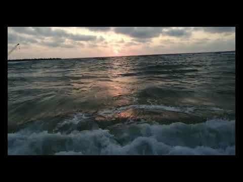 Alexandria at sunset, Sidi Bishr beach, UHD video