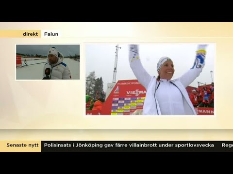 Maria Forsblom rapporterar från Falun efter Kallas guldseger - Nyhetsmorgon (TV4)