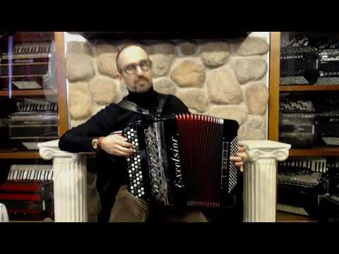 4061 - Black Excelsior French C System Chromatic Button Accordion LMM 68 96 $6999