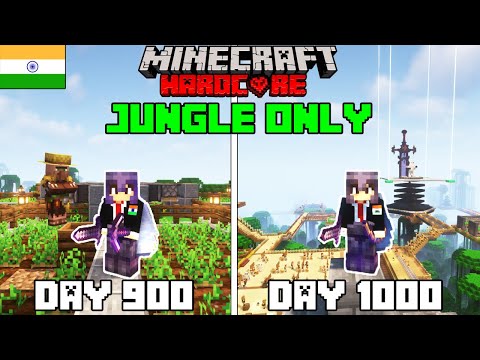 I Survived 1000 Days in Jungle Only World in Minecraft Hardcore(hindi)