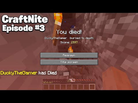 CraftNite: Episode #3 - so... i died in the server :(