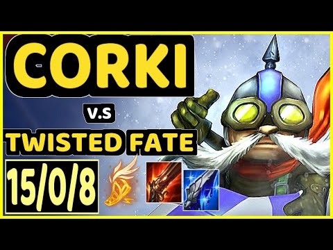 LVSYAN (CORKI) vs TWISTED FATE - QUADRAKILL 15/0/8 KDA MID GAMEPLAY - EUW Ranked MASTER