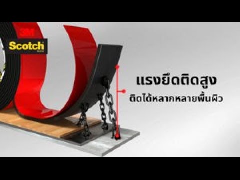 3M Scotch® Extreme Double-Sided Mounting Tapeพลังการยึดติดที่แข็งแกร่ง