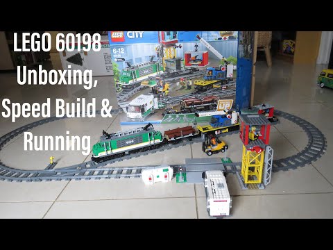 LEGO 60198 Train Unboxing, Speed Build & Running