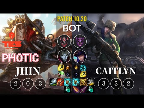 TES Photic Jhin vs Caitlyn Bot - KR Patch 10.20