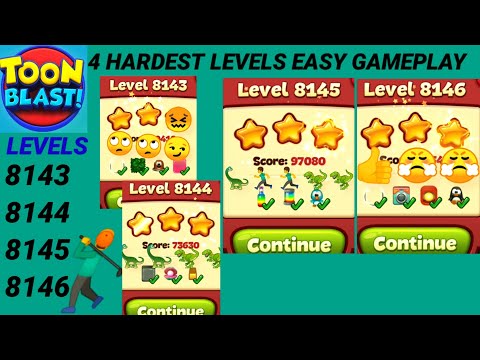 Toon Blast Level 8143 8144 8145 8146 |Boom Boom Gameplay🦕🏃🦖