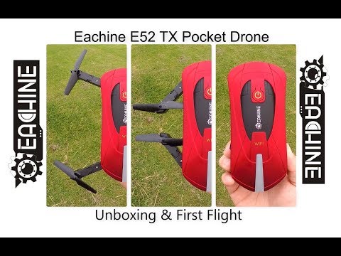 Eachine E52-TX Pocket Drone Unboxing & First Flight