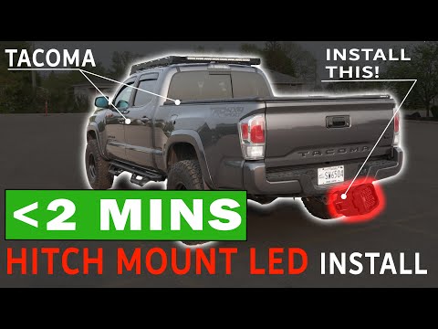 HITCH LED LIGHT INSTALL on this NEW Toyota TACOMA TRD Sport | EASIEST DIY!!