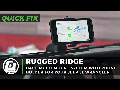Jeep JL Wrangler Install: Rugged Ridge Dash Multi-Mount System with a Phone Holder