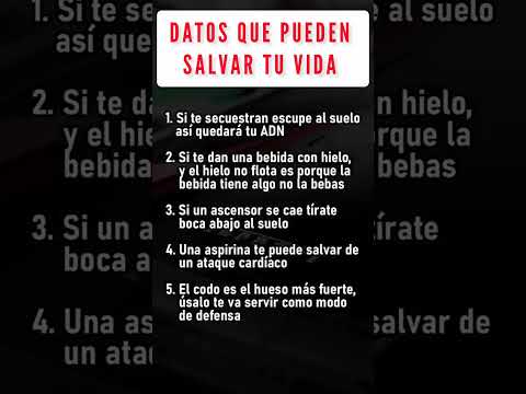 Datos que pueden salvarte la vida #psicologia