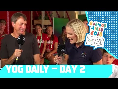 Skateboard Legend Tony Hawk Joins YOG Daily Show | Day 2 | YOG Buenos Aires 2018
