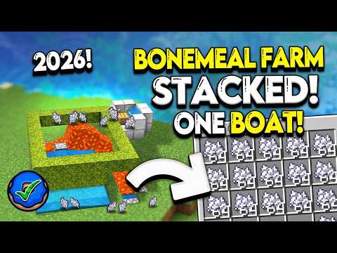+750 in 60 Seconds! EASY BONEMEAL FARM Minecraft 1.21/26.3+!