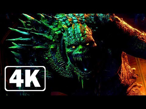 Batman Arkham Knight - Fight Batman & Nightwing vs Killer Croc Blood (4K ULTRA HD)