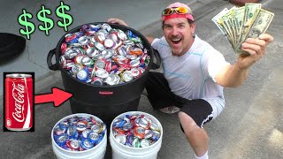Selling Soda CANS for SCRAP Metal $$$ How much Money will I get? R. St
