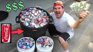 Selling Soda CANS for SCRAP Metal $$$ How much Money will I get? R. Stroud