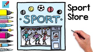 How to Draw a Sport Store Real Easy