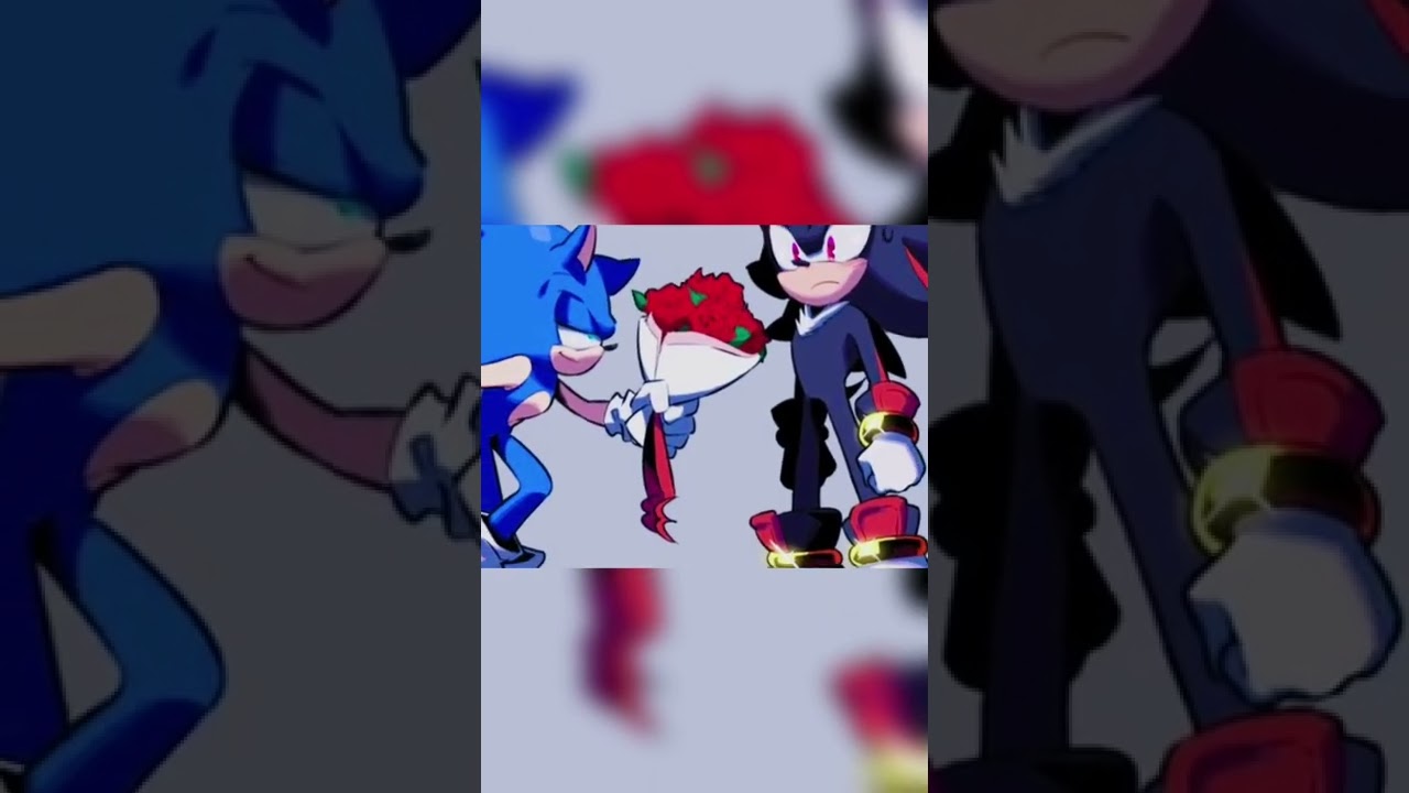 Sonadow cute 🦔🖤❤💙 #shadonic #sonadow #sonic #shadow #sonicthehedgehog #shadowthehedgehog
