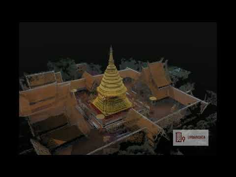 Render Process of  Laser Scan and Aerial Photogrammetry point cloud in 20x