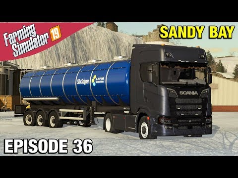 SCANIA HAULING MILK Farming Simulator 19 Timelapse - Sandy Bay Seasons FS19 Ep 36