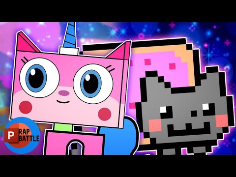 Unikitty vs Nyan Cat. PowerPoint Rap Battles (ft. Azia & garbageGothic)