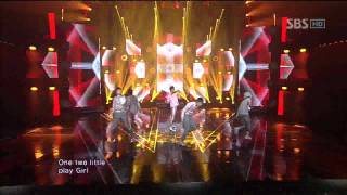 CHAOS - She&#39;s coming (카오스- 그녀가 온다)  @SBS Inkigayo 인기가요 20120108