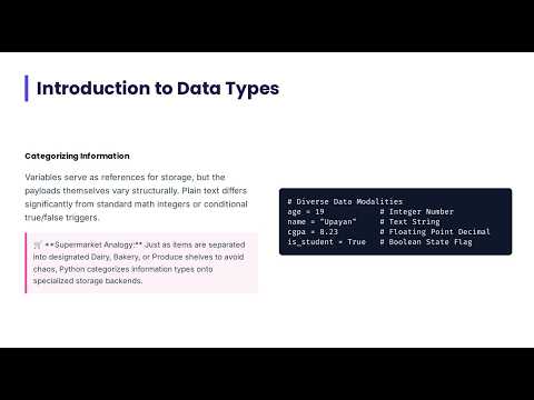Python Lecture 4 Part Data Types